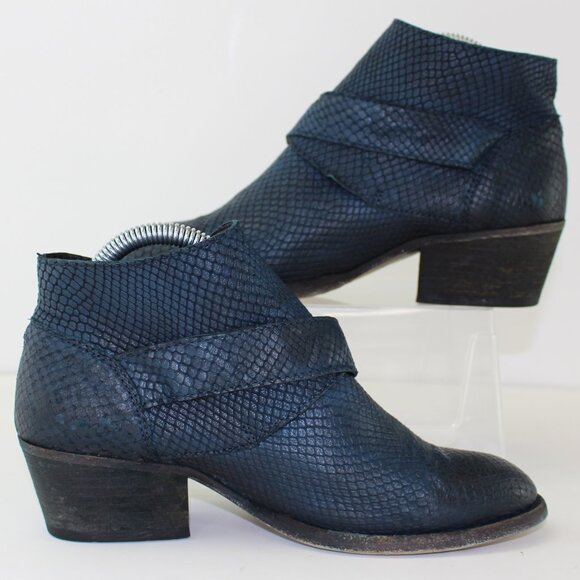 Free People Teal Buckled Western Style Bootie (EU 36/US 6) - Picture 3 of 8